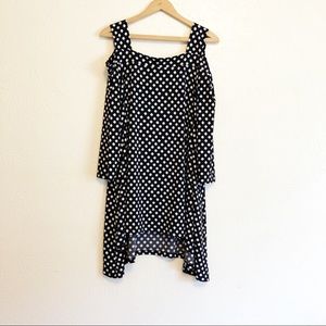 Chico’s Polka Dot Cold Shoulder Tunic